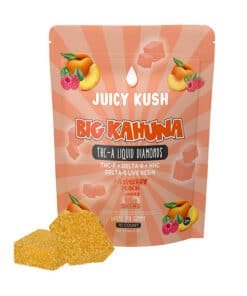 JUICY KUSH – 5000mg Live Resin CBD Gummies Australia – Raspberry Peach