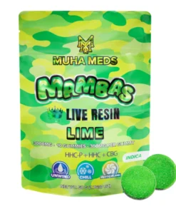 Muha Meds – 3000mg Live Resin THC Gummies – Lime