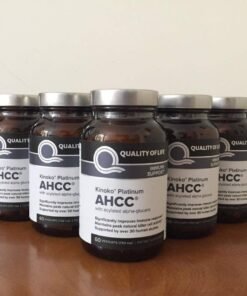 𝐏𝐫𝐞𝗺𝐢𝐮𝗺 𝐊𝐢𝐧𝗼𝐤𝗼 𝐏𝐥𝐚𝐭𝐢𝐧𝐮𝗺 𝐀𝐇𝐂𝐂 Supplement-750mg of AHCC per capsule -support Immune Health,Liver Function,Maintains Natural killer cell Activity-60 veggie capsules