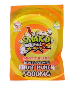 SMAK’D – 5000mg THC Gummies  – Fruit Punch